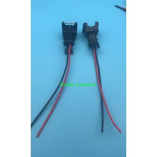 2 Pin/Way EV1 OBD1 Injector Plug Connector With Wire Pigtails For Honda CIVIC Acura Integra ECLIPSE EVO DSM