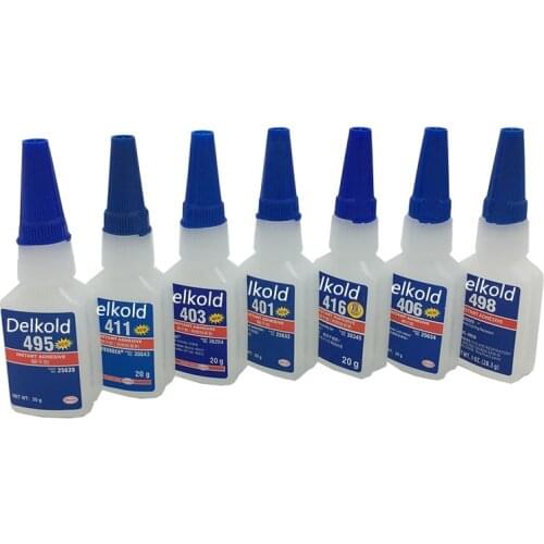2pcs 20g Super glue instant adhesive used in metal glass plastic china leather wood 401 403 406 416 415 460 495 496 411 498