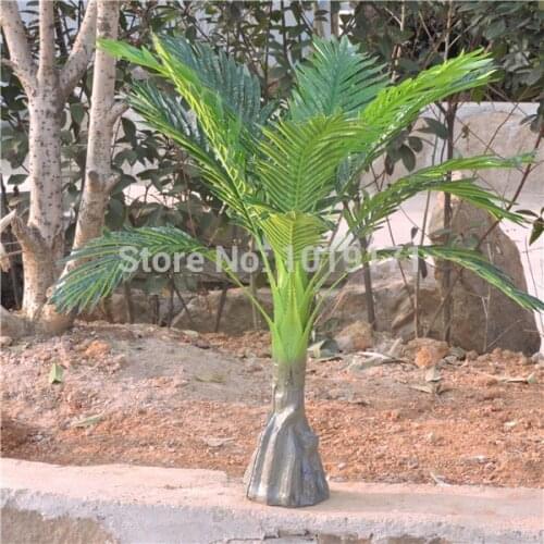 Large 86 CM Latex 2pcs Artificial Phoenix Bamboo Palm Plant Tree Wedding Home Patio Sago Office Furniture Decor F482