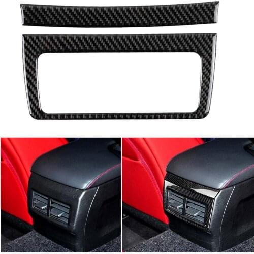 2pcs Carbon Fiber Rear Air Conditioning Outlet Vent Cover Trim For Lexus IS250/300/350/200 T 2013 2014 2015 2016 2017 2018