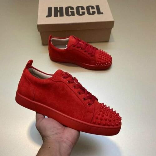 2021 mens dress shoes First layer cowhide mens shoes New Bovine velvet Rhinestone Rivet womens plover flat loafers A25