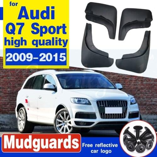4Pcs Black Front Rear Molded Car Mud Flaps Splash Guards Mudguard Mudflaps Fenders For Audi Q7 Sport 2009-2015 Years