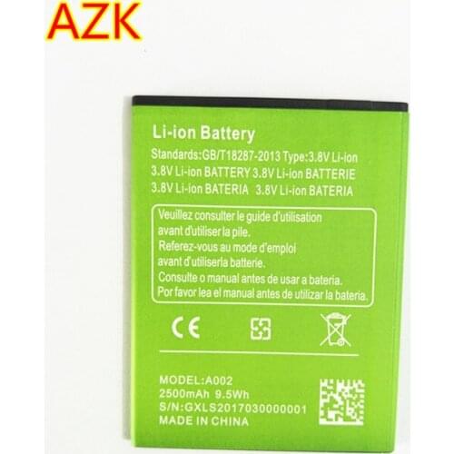 AZK 10PCS /LOT New 2500mAh A002 Battery For TIMMY M7 Octa Core MTK6592 5.5 inch Mobile phone battery