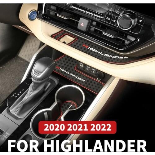 Anti-slip Water Coaster Car Accessories For Toyota Highlander 2022 2021 2020 XU70 Refit Dust And Noise Reduction