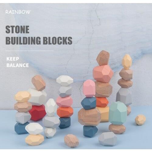 Non-toxic Stones Stacking Game Educational Toy Building Blocks for Kids Gift Kids Parent-child Interaction Toys