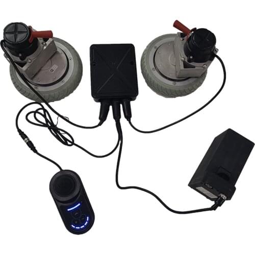 Electric car conversion kit 8 inch brushless motor with rear wheels electric wheelchair joystick controller