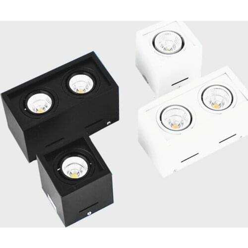 Square Surface Mounted Dimmable COB LED Downlights 10W 20W LED Ceiling Spot lights AC85~265V LED Ceiling Lamps Indoor Lighting