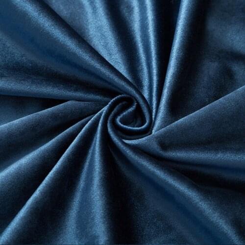 Nordic Minimalist Solid Color Velvet Cloth Curtain Blue Window Curtains for Bedroom and Living Room