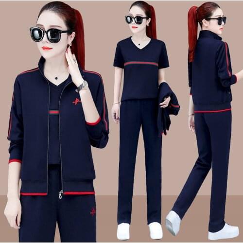 Fall 2021 New Women Clothing 3 Piece Set Women Plus Size Oversized Autumn Suit Tracksuits Lounge Wear Female Top And Pants