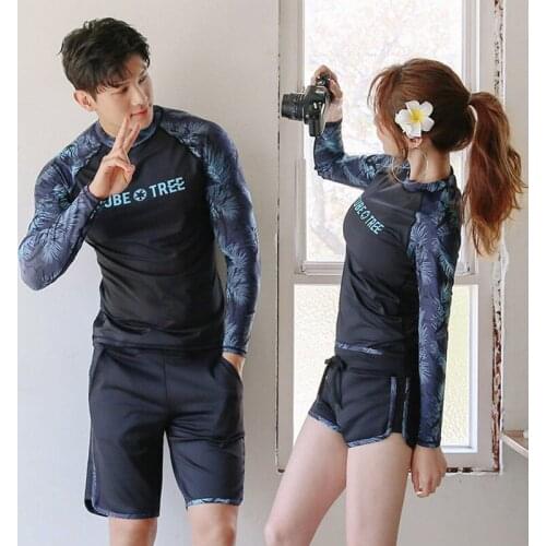 Couple Rash Guards Wetsuit Long Sleeve Swim Suit Swimsuit Plus Size With Sleeves Swimsuits Women Summer 2019 Ultraviolet Surfing