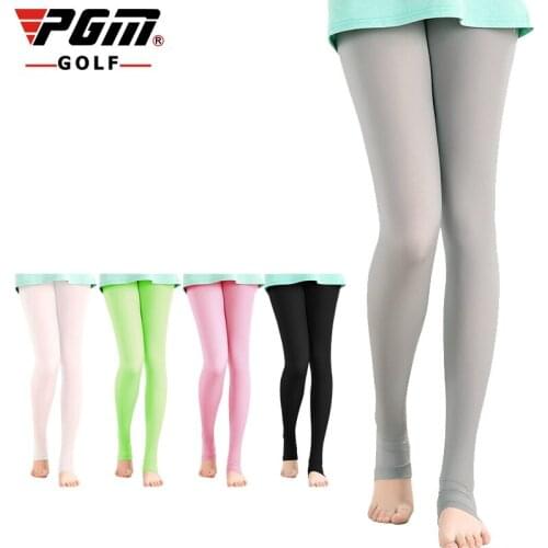 PGM Women Full Stockings Clothes Golf Sportswear Apparel Sunscreen Summer Pants Ice Silk Dry Comfortable Protection leg Socks