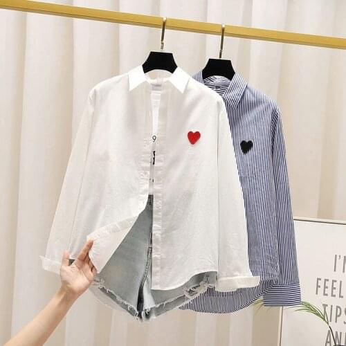 Пн Ян/安末言 Women's Striped Shirts