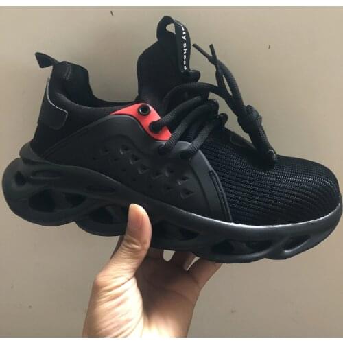 Work Safety Shoes For Men Summer Breathable Boots Working Steel Toe Anti-Smashing Construction Safety Work Sneakers