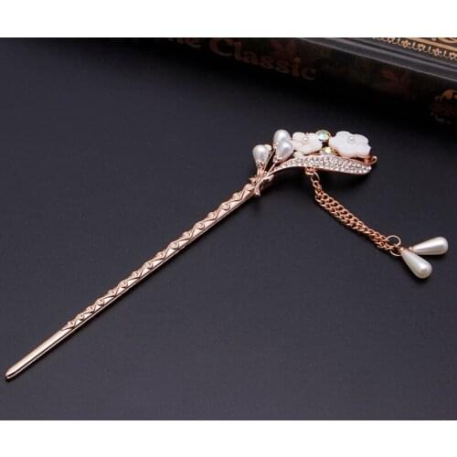 40GB Various Fashion Women Elegant Bobby Pin Colorful Hairpin Rhinestone Hair Stick