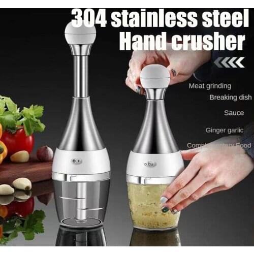 Manual 304 stainless steel hand pressure meat grinder hand pressure knife acid kitchen gadgets peeling garlic