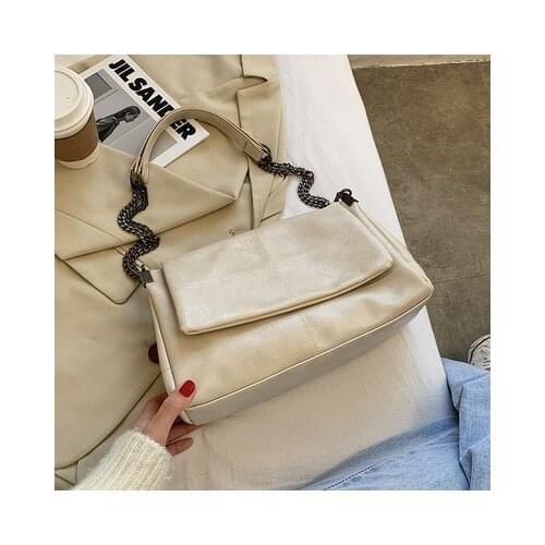 Folding Thick Chain Crossbody Bag for Women 2021 Fashion A Main Female Shoulder Bag Female Handbags Luxury Bags