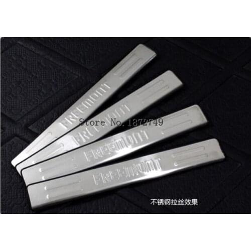 High quality Stainless steel Door Sill Scuff Plate panel kick step protector threshold For FIAT Freemont 2012-2014