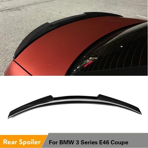 Rear Trunk Spoiler Boot Lip Wing For BMW 3 Series E46 Coupe 2 Door 1999 - 2006 Carbon Fiber Rear Spoiler