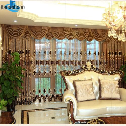 Blackout Curtains European Noble Luxury Curtain For Living Room Bedroom Window kitchen Home Textile