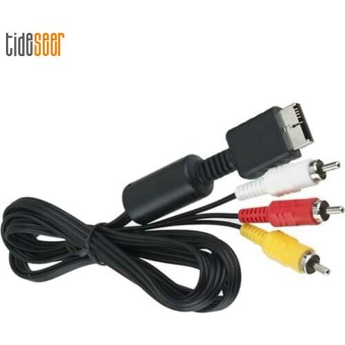 1.8M Audio Video AV Conversion Cable Cor Wire to 3 RCA TV Lead for Sony PlayStation PS2 PS3 Game Console Cables