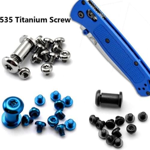 1 Set Folding knife Titanium Screws kit for Butterfly Knife 535 Screw Handle Nail Outdoor Camping Knife Handle DIY Accessories