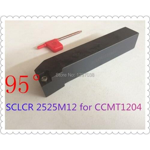 1PCS SCLCR 2020K12/2525M12 95 Degree External Turning tools Screw Locked CNC Lathe Tool Holder For CCMT1204 Inserts