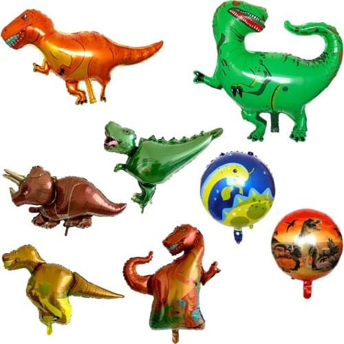 10 pcs mini Dinosaur foil balloon boys animal balloons childrens dinosaur birthday party jurassic decorations balloon