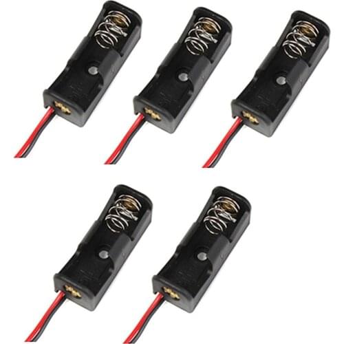 2/5PCS Black Battery Storage Box High Quality 2-Wired 12V 23A MN21 MS21 Battery Case Box Holder Organizer Wholesale Dropshipping