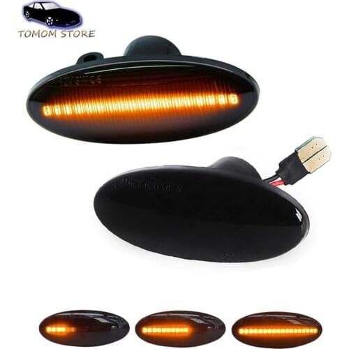 2Pcs Sequential Blinker LED Side Marker Turn Signal Light for Nissan X-Trail Tiida Pixo Pick UP NV400 NP300 Nacara Note March