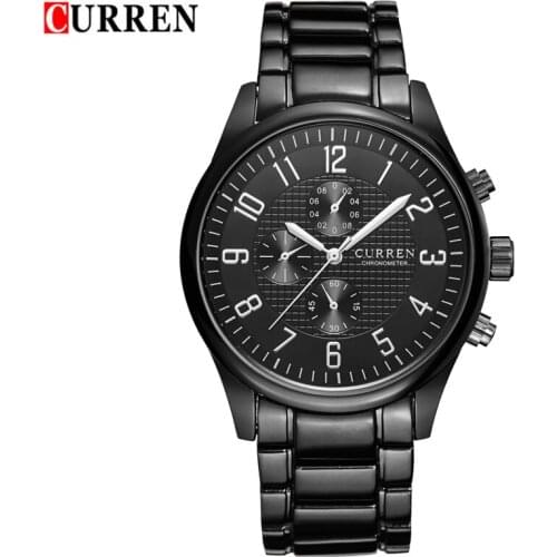 2016 CURREN Watches Men Luxury Brand Full Steel Watch Business Quartz Wristwatch Male Waterproof Military Watches Gift Relojes