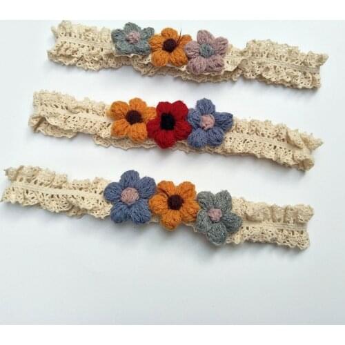 2021 New Baby Elastic Hair Band Girls Headdress Flower Lace Headbands Kids Girls Hair Accessories