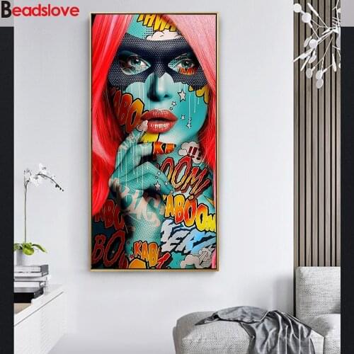 5d DIY Diamond Painting full Cross Stitch Modern Body Graffiti Art Canvas Posters And Prints Abstract Tattoo Diamond Embroidery