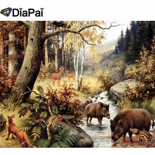 DIAPAI 100% Full Square/Round Drill 5D DIY Diamond Painting "Animal landscape" Diamond Embroidery Cross Stitch 3D Decor A20230