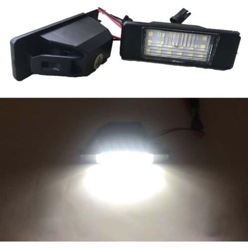 Car Rear LED Number License Plate Light Lamp Car Replacement White Rear Number Lights for X-Trail JUKE Qashqai Versa NV200