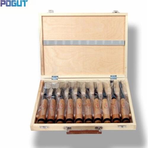 Free Shipping, 10Pcs Woodpecker Dry Hand Wood Carving Tools Chip Detail Chisel set Knives tool