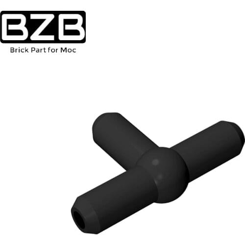 BZB MOC 4697 Pneumatic Tee Connection Creative Building Block Model DIY High-tech Brick Parts Toy Best Gift