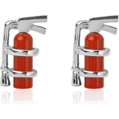 C-MAN Luxury shirt Red fire extinguisher Enamel cufflink for mens Brand cuff buttons cuff links High Quality abotoaduras Jewelry