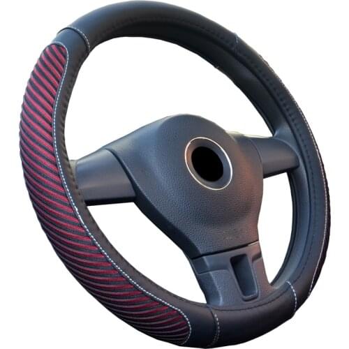 Breathable Summer Anti-Skid Ice Silk Car Steering Wheel Cover For 37 38 CM 14.5"-15" M Size Braid Steering-wheel Anti-skid