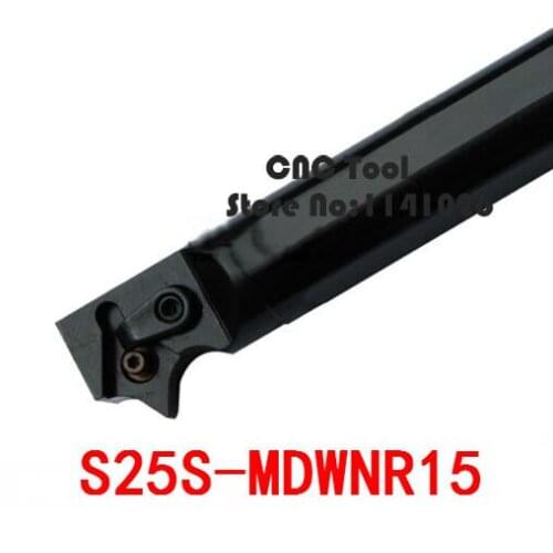 S25S-MDWNR15 25mm 62.5degree Lathe Cutting Tools CNC Turning Tool Machine Tools Internal Metal Lathe Tool Boring Bar MDWNR/L