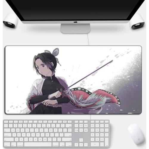 Large Anime Demon Slayer Kimetsu no Yaiba 60x30cm Mouse Pad Gamer Locking Edge Gaming Otaku Laptop Desk Computer Keyboard Mat