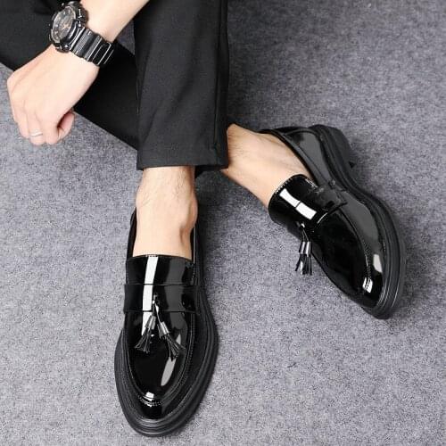 Men Office Shoes Black Oxford Shoes Men Leather Dress Shoes Pointed Toe Business Formal Shoes zapatos de vestir hombre A3-96