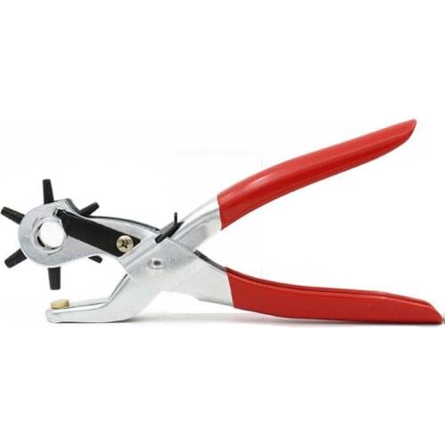 Punching Revolving Leather Punch Plier Punch Hole Tool Puncher for Belts Saddle Watch Bands Strap Shoe Fabric Paper Leathercraft
