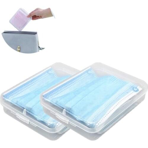 Portable Masks Storage Box Clip Convenient To Carry Out For Repeated Use Storage Clip-for Mask School Office Plastic Storage Box