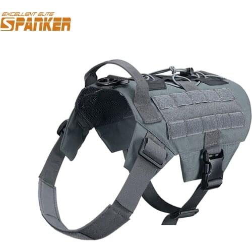 EXCELLENT ELITE SPANKER Tactical Dog Harness Military Patrol Dog Harness Service Dog Vest Working Dog Vest with Handle