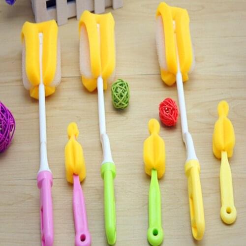 Bottle Brush 2pcs/set Sponge Plastic Glass Milk Water Cup Cleaning Feeding Bottle Dummy Nipple Pacifier Brushes Bottle