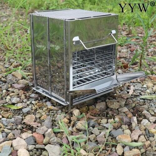 Folding Wood Burning Stove Portable Hinking Camping Outdoor Firewood Furnace Lightweigh Picnic Cooking Stainless Steel BBQ Stove