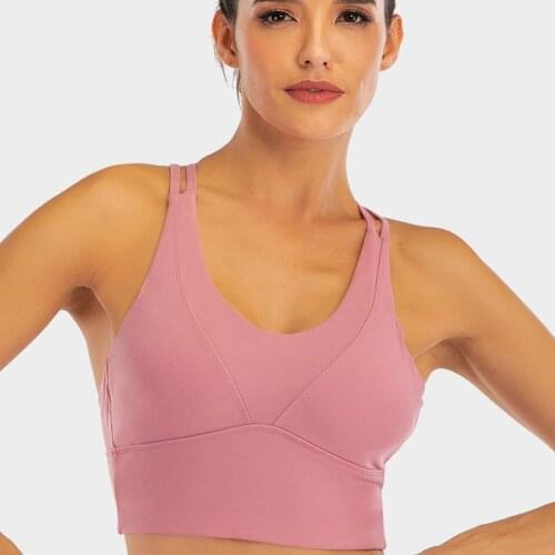 Beauty Back Yoga Bra Running Sports Bra Female Breathable Shockproof Padded Women Bras Gym Jogging Underwear Sexy Sportswear