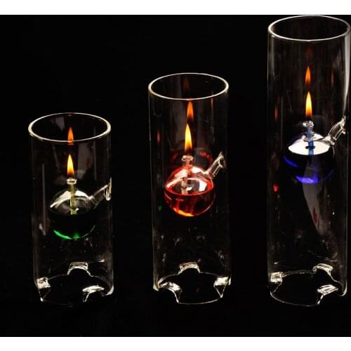 1pc Glass Candle Holders,Glass Lamp Oil Centerpieces for Christmas, Wedding, Home Decor, Parties and Anniversary