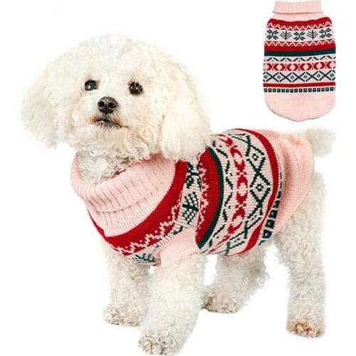 GLORIOUS KEK XS-XL Small Dog Sweaters Warm Autumn Winter Dog Clothes Puppy Knitwear Turtleneck Crochet Dog Coat Chihuahua Yorkie