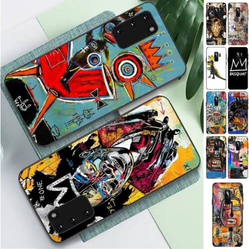 TOPLBPCS Jean-Michel Basquiat Art Graffiti Fashion Phone Case for Samsung S10 21 20 9 8 plus lite S20 UlTRA 7edge